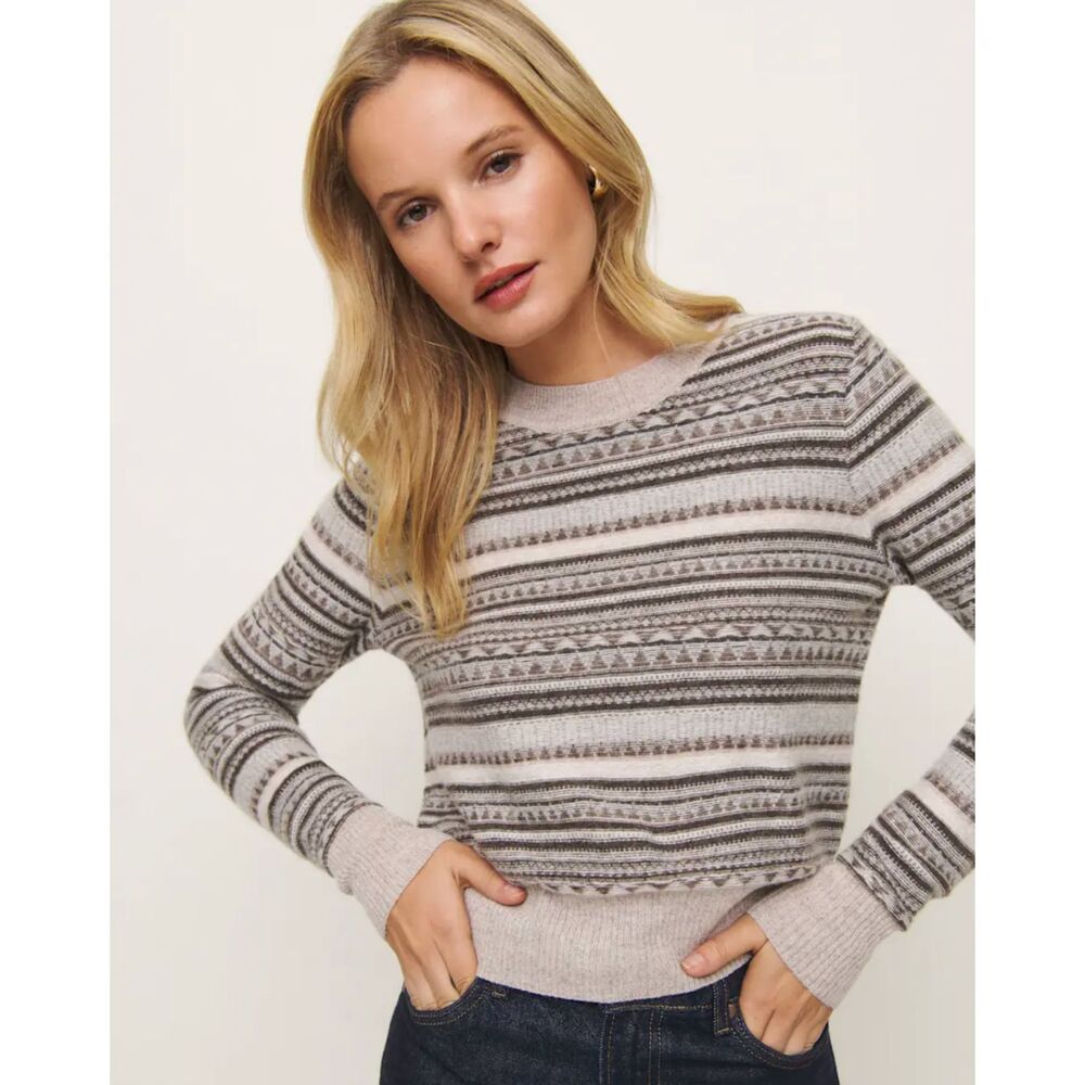 Reformation Dana Recycled Cashmere Crew Sweater Size XL